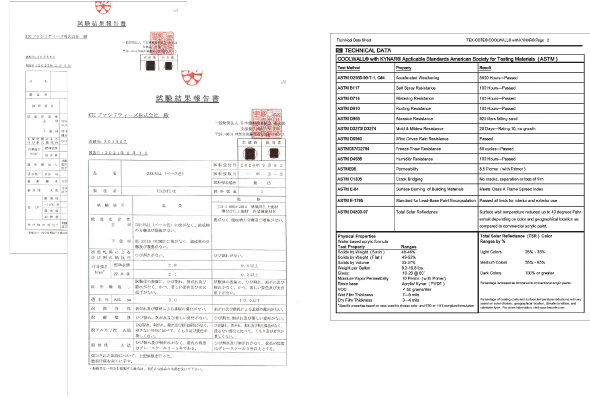 JIS A6909 認定製品試験合格