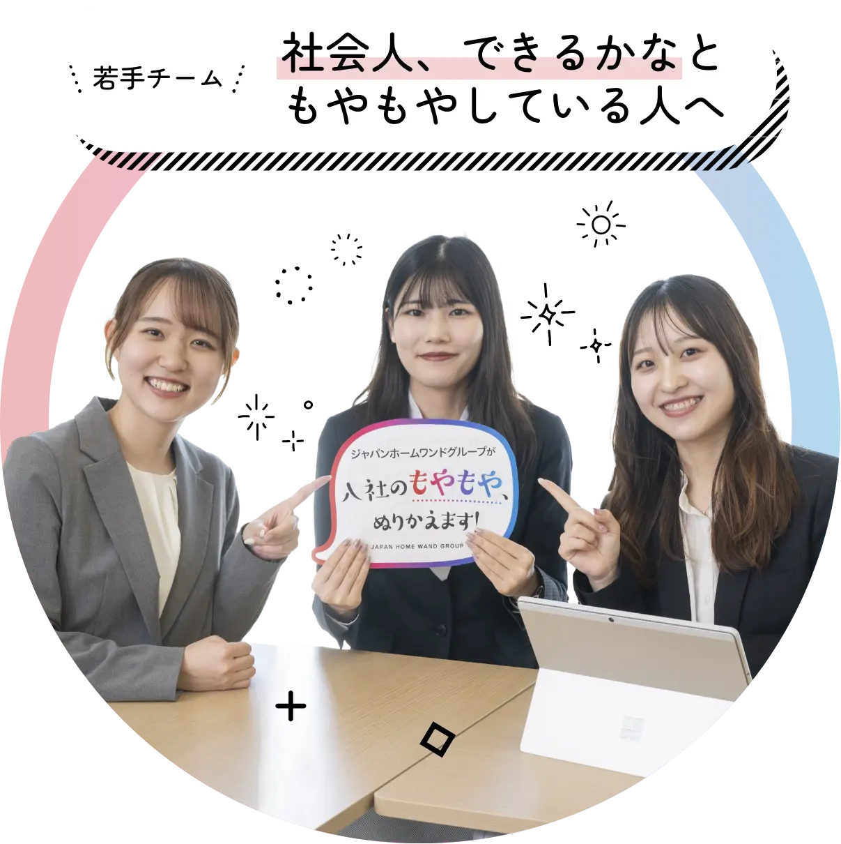 採用チームクロストーク　若手チーム
「社会人、できるかなともやもやしている人へ」